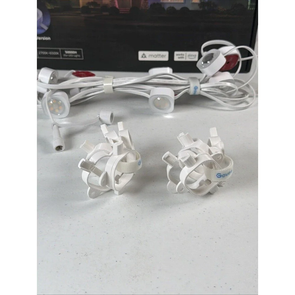Govee Permanent Outdoor Lights Pro Replacement Strand +  10 3D Mounts NEW